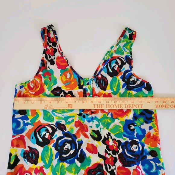 Victoria's Secret Floral Tank Top Sleeveless Button Front S - Picture 5 of 6
